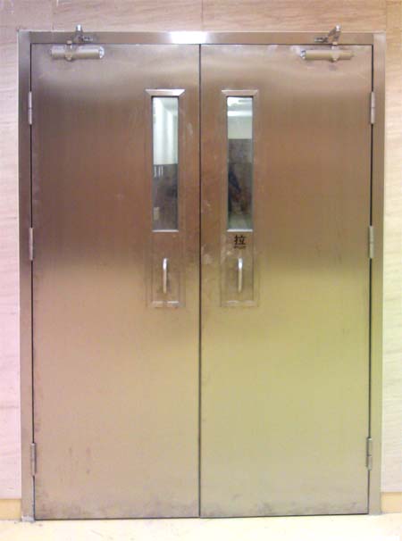 不锈钢防火玻璃门（小窗）