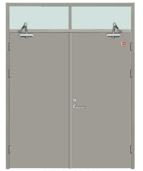 钢质双扇带亮窗防火门