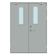 钢质防火门（双开带竖玻璃）